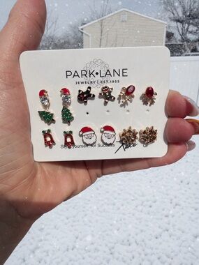 Park Lane Kids Christmas Earring Set - Red, Green, Gold